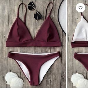 NWOT Zaful Cami Bralette Bikini Top & Bottoms
